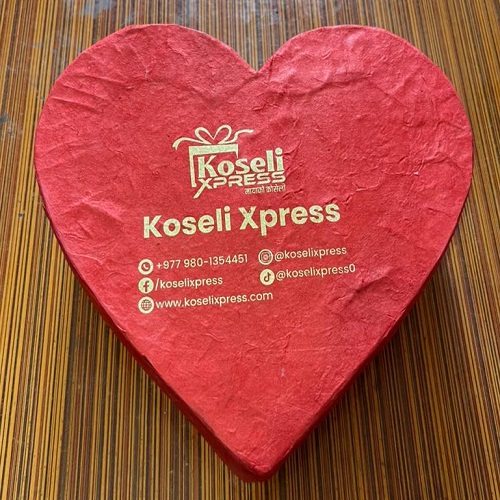 Forever Yours Valentine Heart-Shaped Gift Box with Love Teddy, Assorted Chocolates & Rose Keychain