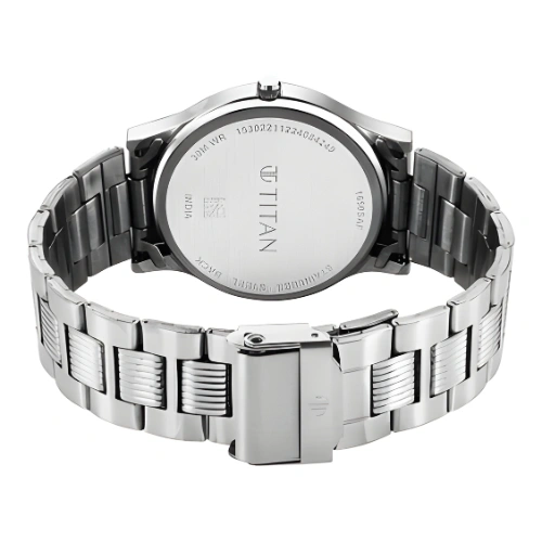 Titan Silver White Dial Men Watch – 1650SM02