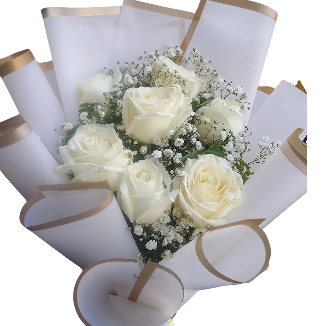 White rose bouquet 